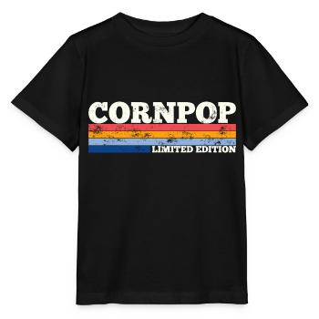 Corn Pop était un mauvais mec Retro Cornpop Meme - T-shirt bio MINI CREATOR Stanley/Stella Enfant - noir - Devant - Mikhail (115cm)