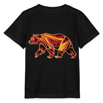 Bär Polygon - Stanley/Stella Kinder T-Shirt MINI CREATOR  - Schwarz - Vorne - Mikhail (115cm)