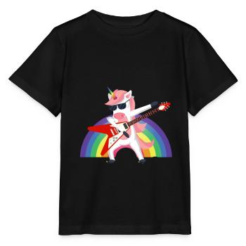 Rocker unicorn - Stanley/Stella MINI CREATOR Kids’ T-Shirt - black - Front - Mikhail (115cm)