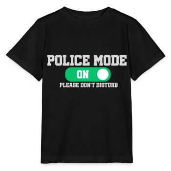 Polizei Modus an Nicht stören - Stanley/Stella Kinder T-Shirt MINI CREATOR  - Schwarz - Vorne - Mikhail (115cm)