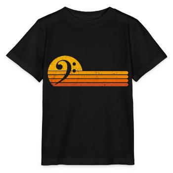 Bass clef bass clef retro bass player gift - Stanley/Stella MINI CREATOR Kids’ T-Shirt - black - Front - Mikhail (115cm)