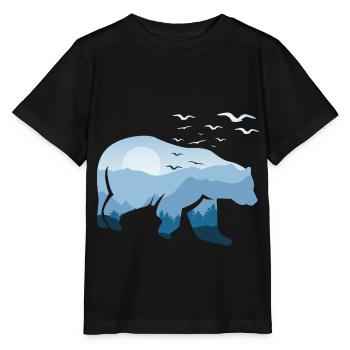 Ours Nature Nature - T-shirt bio MINI CREATOR Stanley/Stella Enfant - noir - Devant - Mikhail (115cm)