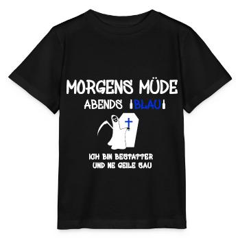 Bestatter Totengräber Leichenbestatter Bestattung - Stanley/Stella Kinder T-Shirt MINI CREATOR  - Schwarz - Vorne - Mikhail (115cm)