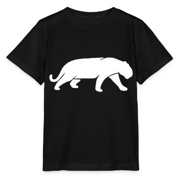 Jaguar Elegant Wild - Stanley/Stella Kinder T-Shirt MINI CREATOR  - Schwarz - Vorne - Mikhail (115cm)