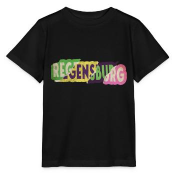 Regensburg Allemagne City Font Punk Retro - T-shirt bio MINI CREATOR Stanley/Stella Enfant - noir - Devant - Mikhail (115cm)