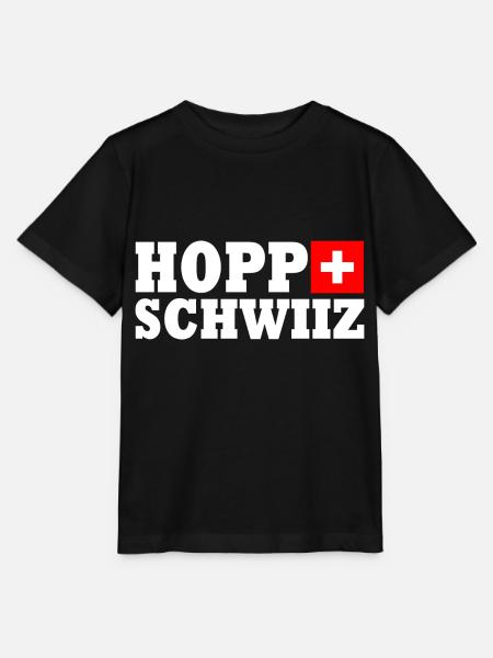 Hopp schwiiz - Stanley/Stella Kinder T-Shirt MINI CREATOR  - Schwarz