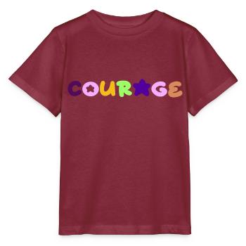 Mut positives Denken - Stanley/Stella Kinder T-Shirt MINI CREATOR  - Burgunderrot - Vorne - Kain (125cm)