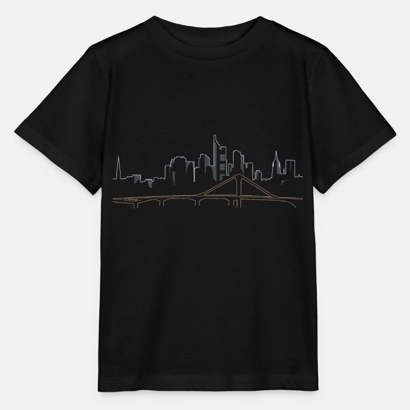 Francfort skyline lineart - T-shirt bio MINI CREATOR Stanley/Stella Enfant - noir