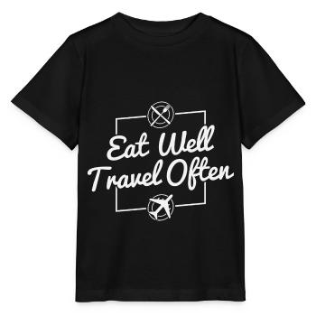 Travel Travel Travel Travel Vacationer Gift - Stanley/Stella MINI CREATOR Kids’ T-Shirt - black - Front - Mikhail (115cm)