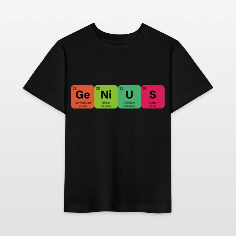 Genius periodiska systemets element T-shirt MINI CREATOR barn från Stanley/Stella