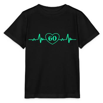 60. Geburtstag Herz 60 - Stanley/Stella Kinder T-Shirt MINI CREATOR  - Schwarz - Vorne - Mikhail (115cm)