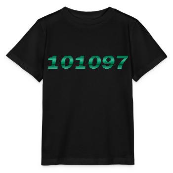 101097 - 10 octobre 1997 - 10.10.1997 - 10.10.97 - T-shirt bio MINI CREATOR Stanley/Stella Enfant - noir - Devant - Mikhail (115cm)