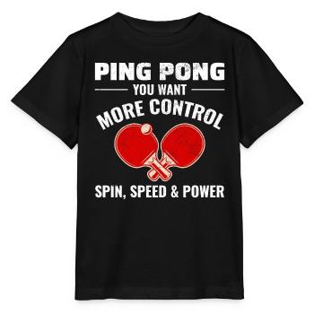 Ping Pong Master Tischtennis Trainer Paddelspieler - Stanley/Stella Kinder T-Shirt MINI CREATOR  - Schwarz - Vorne - Mikhail (115cm)