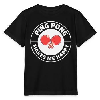 Ping Pong Master Tischtennis Trainer Paddelspieler - Stanley/Stella Kinder T-Shirt MINI CREATOR  - Schwarz - Vorne - Mikhail (115cm)