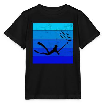 Pêche sous-marine Pêche sous-marine Pêche au harpon - T-shirt bio MINI CREATOR Stanley/Stella Enfant - noir - Devant - Mikhail (115cm)