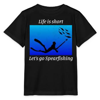 Pêche sous-marine Pêche sous-marine Pêche au harpon - T-shirt bio MINI CREATOR Stanley/Stella Enfant - noir - Devant - Mikhail (115cm)
