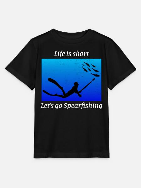 Speerfischen Speerfischen Speerfischer Fischen - Stanley/Stella Kinder T-Shirt MINI CREATOR - Schwarz
