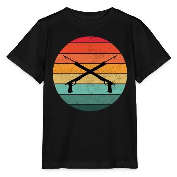 Chasse sous-marine Pêche sous-marine Vintage Retro - T-shirt bio MINI CREATOR Stanley/Stella Enfant - noir - Devant - Mikhail (115cm)