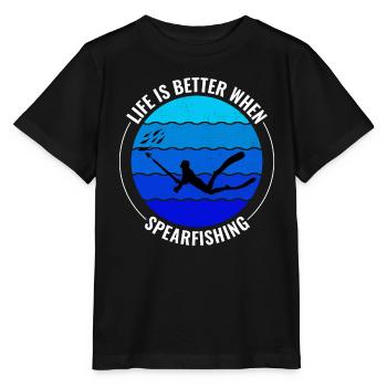 Pêche sous-marine Pêche sous-marine Pêche au harpon - T-shirt bio MINI CREATOR Stanley/Stella Enfant - noir - Devant - Mikhail (115cm)