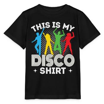 Disco 80er 70er Jahre Disko Party Outfit Diskothek - Stanley/Stella Kinder T-Shirt MINI CREATOR  - Schwarz - Vorne - Mikhail (115cm)