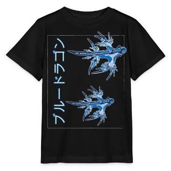 draggon bleu, glaucus bleu, escargot de mer bleu - T-shirt bio MINI CREATOR Stanley/Stella Enfant - noir - Devant - Mikhail (115cm)
