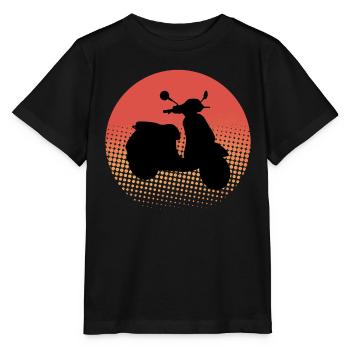 Roller Fahrer Roller Motorrad Vintage Retro - Stanley/Stella Kinder T-Shirt MINI CREATOR  - Schwarz - Vorne - Mikhail (115cm)