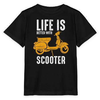 Roller Fahrer Scootering Motorrad Moped Lustig - Stanley/Stella Kinder T-Shirt MINI CREATOR  - Schwarz - Vorne - Mikhail (115cm)