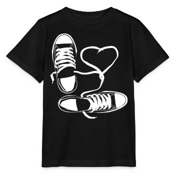 Schuh Schuhe Sportschuh Sneaker Halbschuh - Stanley/Stella Kinder T-Shirt MINI CREATOR  - Schwarz - Vorne - Mikhail (115cm)