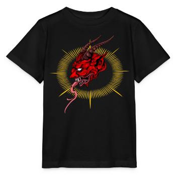Teufel Teufelchen Pentagramm - Stanley/Stella Kinder T-Shirt MINI CREATOR  - Schwarz - Vorne - Mikhail (115cm)
