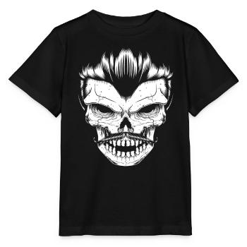 Skelett Totenkopf Alter Mann - Stanley/Stella Kinder T-Shirt MINI CREATOR  - Schwarz - Vorne - Mikhail (115cm)