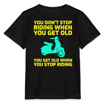 Scooter Rider Scootering Moto Racer Ride - T-shirt bio MINI CREATOR Stanley/Stella Enfant - noir - Devant - Mikhail (115cm)