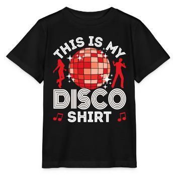Disco 70er 80er Jahre Disko Party Outfit Discothek - Stanley/Stella Kinder T-Shirt MINI CREATOR  - Schwarz - Vorne - Mikhail (115cm)