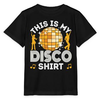 Disco 70er 80er Jahre Disko Party Outfit Discothek - Stanley/Stella Kinder T-Shirt MINI CREATOR  - Schwarz - Vorne - Mikhail (115cm)