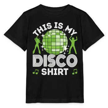 Disco 70er 80er Jahre Disko Party Outfit Discothek - Stanley/Stella Kinder T-Shirt MINI CREATOR  - Schwarz - Vorne - Mikhail (115cm)