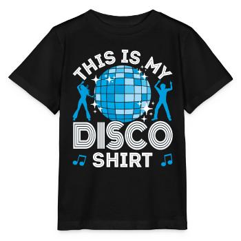 Disco 70er 80er Jahre Disko Party Outfit Discothek - Stanley/Stella Kinder T-Shirt MINI CREATOR  - Schwarz - Vorne - Mikhail (115cm)