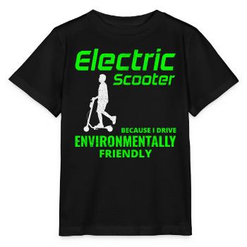 Electric Scooter Driver Motorized E-Scooter - Stanley/Stella MINI CREATOR Kids’ T-Shirt - black - Front - Mikhail (115cm)