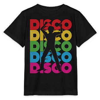 Disco 70er 80er Jahre Disko Party Outfit Discothek - Stanley/Stella Kinder T-Shirt MINI CREATOR  - Schwarz - Vorne - Mikhail (115cm)