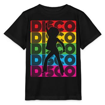 Disco 70er 80er Jahre Disko Party Outfit Discothek - Stanley/Stella Kinder T-Shirt MINI CREATOR  - Schwarz - Vorne - Mikhail (115cm)