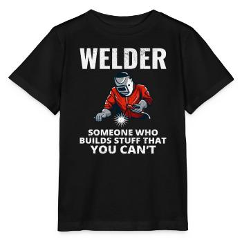 Schweißschweißer Metallbau Eisenarbeiter - Stanley/Stella Kinder T-Shirt MINI CREATOR  - Schwarz - Vorne - Mikhail (115cm)