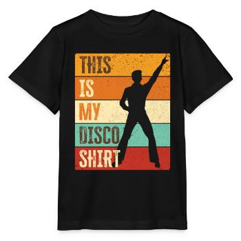 Disco 70er 80er Jahre Disko Party Outfit Discothek - Stanley/Stella Kinder T-Shirt MINI CREATOR  - Schwarz - Vorne - Mikhail (115cm)