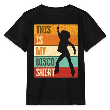 Disco 70er 80er Jahre Disko Party Outfit Discothek - Stanley/Stella Kinder T-Shirt MINI CREATOR  - Schwarz - Vorne - Mikhail (115cm)