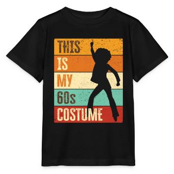 Costume de fête des années 60 des années soixante des années 1960 - T-shirt bio MINI CREATOR Stanley/Stella Enfant - noir - Devant - Mikhail (115cm)