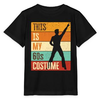 Costume de fête des années 60 des années soixante des années 1960 - T-shirt bio MINI CREATOR Stanley/Stella Enfant - noir - Devant - Mikhail (115cm)