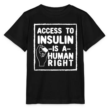 Accès à l’insuline Droits de l’homme Sensibilisation - T-shirt bio MINI CREATOR Stanley/Stella Enfant - noir - Devant - Mikhail (115cm)