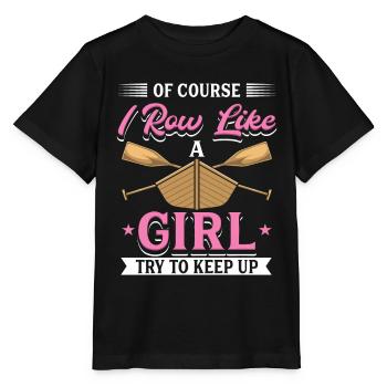 Je rame comme une rameuse - T-shirt bio MINI CREATOR Stanley/Stella Enfant - noir - Devant - Mikhail (115cm)