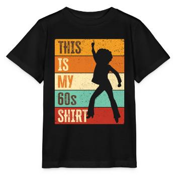 Costume de fête des années 60 des années soixante des années 1960 - T-shirt bio MINI CREATOR Stanley/Stella Enfant - noir - Devant - Mikhail (115cm)
