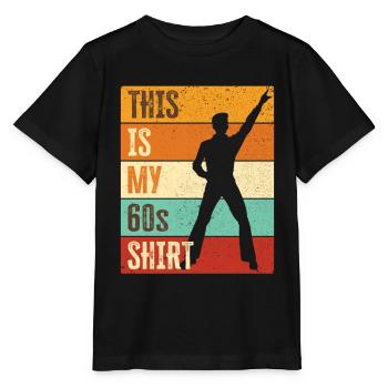 Costume de fête des années 60 des années soixante des années 1960 - T-shirt bio MINI CREATOR Stanley/Stella Enfant - noir - Devant - Mikhail (115cm)