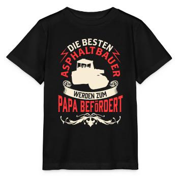 Le constructeur d’asphalte à papa transporte l’asphalter - T-shirt bio MINI CREATOR Stanley/Stella Enfant - noir - Devant - Mikhail (115cm)