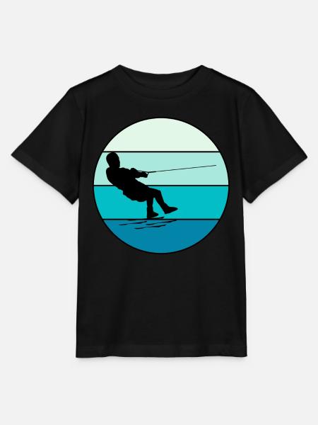 Barfuß Skifahren Wassersport Motorboot - Stanley/Stella T-shirt MINI CREATOR til børn - sort