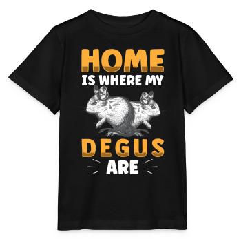 Degu is my home rodent puff rat - Stanley/Stella MINI CREATOR Kids’ T-Shirt - black - Front - Mikhail (115cm)